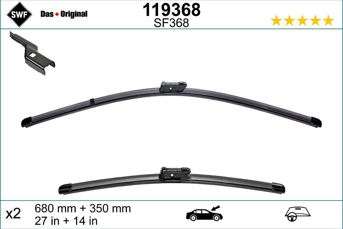 SWF 119368: Klaasipuhastaja DAS ORIGINAL SET ees, 680mm