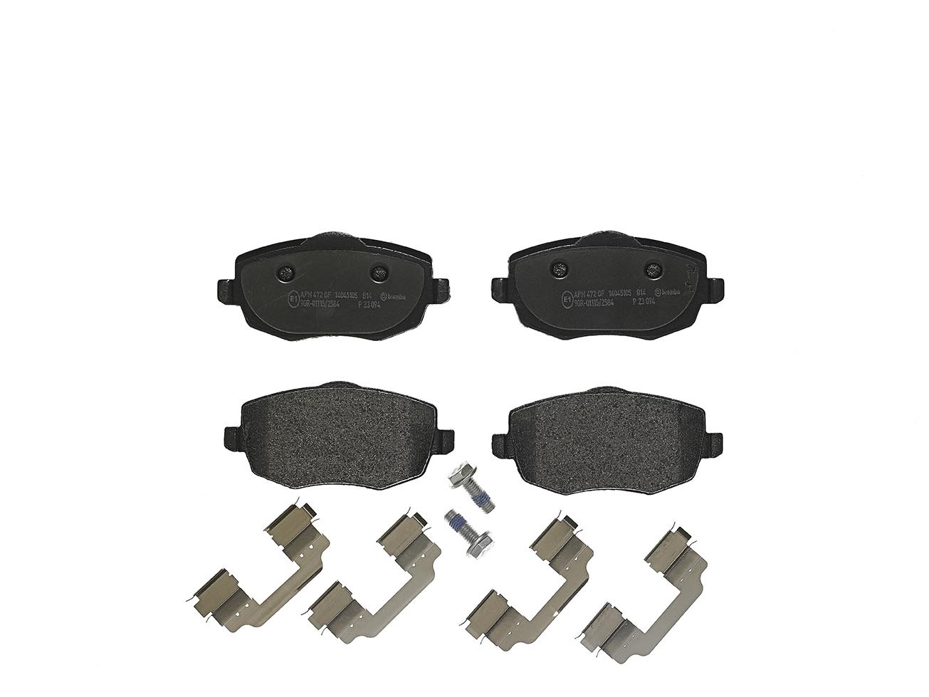 BREMBO P 23 094: Plăcuțe de frână PRIME LINE cu acceasorii, cu tabla anti scartait