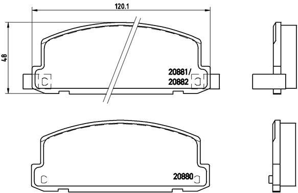 BREMBO P 34 002: Piduriklotsid PRIME LINE ilma lisavarustuseta, koos kokkusurumisvastase plekiga