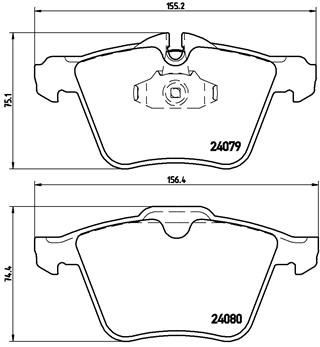 BREMBO P 36 019: Plăcuțe de frână PRIME LINE fara accesorii, cu tabla anti scartait