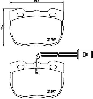 BREMBO P 44 004: Juego de pastillas de freno PRIME LINE sin accesorios, Chapa antichirridos