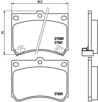 BREMBO P 49 011: Piduriklotsid PRIME LINE ilma lisavarustuseta, koos kokkusurumisvastase plekiga