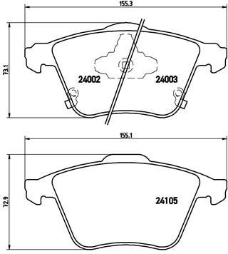 BREMBO P 49 038: Piduriklotsid PRIME LINE ilma lisavarustuseta, koos kokkusurumisvastase plekiga