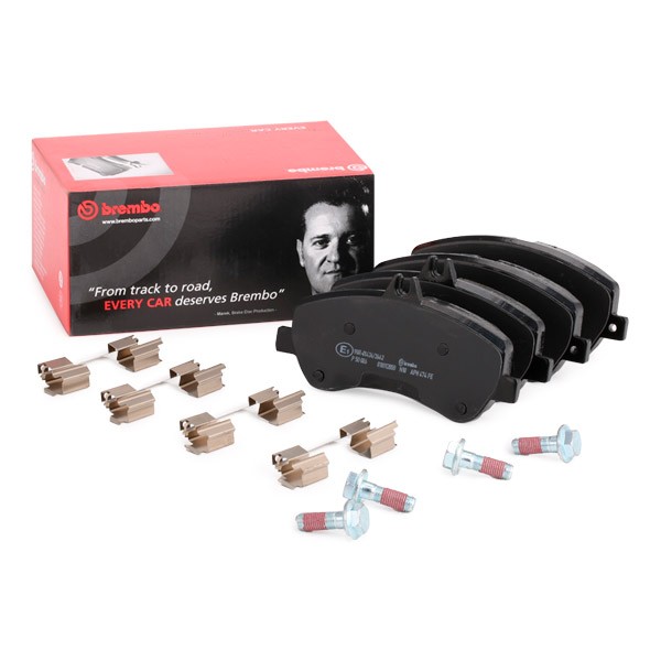 BREMBO P 50 086: Piduriklotsid PRIME LINE koos lisadega, koos pidurisadula kruvidega, koos stopperrõngaga, koos kokkusurumisvastase plekiga
