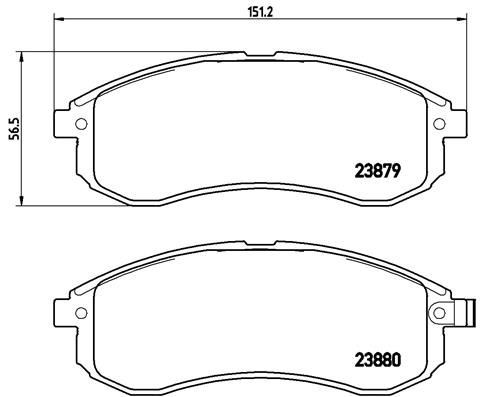 BREMBO P 54 033: Plăcuțe de frână PRIME LINE fara accesorii, cu tabla anti scartait