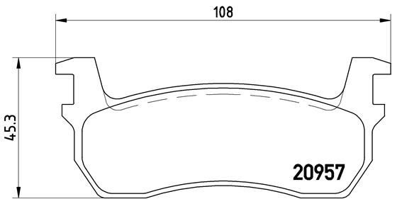 BREMBO P 56 013: Piduriklotsid PRIME LINE ilma lisavarustuseta, koos kokkusurumisvastase plekiga