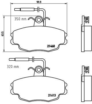 BREMBO P 61 043: Piduriklotsid PRIME LINE koos lisadega, koos pidurisadula kruvidega, koos kokkusurumisvastase plekiga