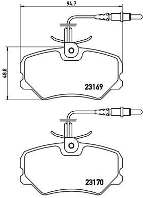 BREMBO P 61 050: Plăcuțe de frână PRIME LINE cu acceasorii, cu suruburi etrier, cu tabla anti scartait