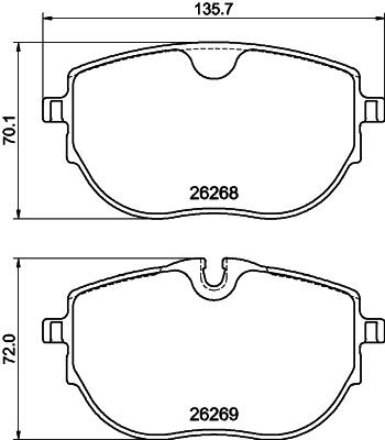 MINTEX MDB4283: Piduriklotsid koos lisadega