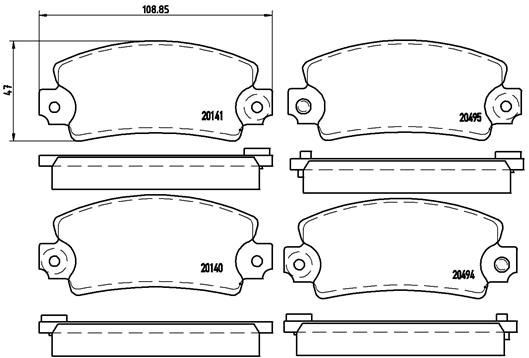 BREMBO P 68 001: Plăcuțe de frână PRIME LINE fara accesorii, cu tabla anti scartait