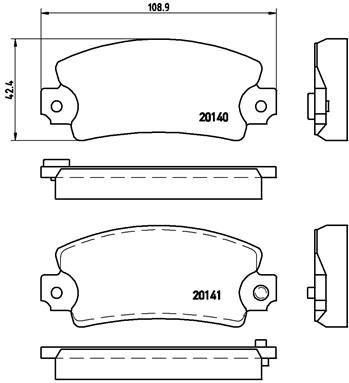 BREMBO P 68 004: Bremžu kluči PRIME LINE bez piederumiem, ar piespiedējplāksni