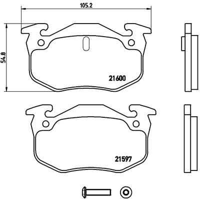 BREMBO P 68 018: Piduriklotsid PRIME LINE koos lisadega, koos pidurisadula kruvidega, koos kokkusurumisvastase plekiga