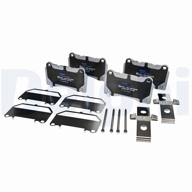 DELPHI LP5007EV: Plăcuțe de frână cu acceasorii, cu tabla anti scartait