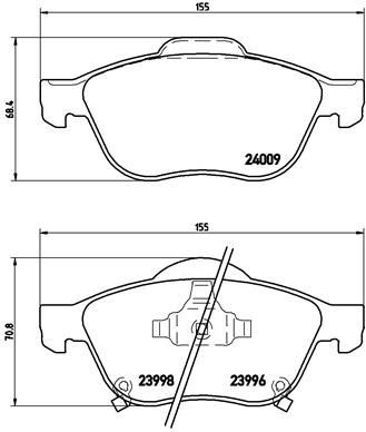 BREMBO P 83 043: Plăcuțe de frână PRIME LINE cu acceasorii, cu clema piston, cu tabla anti scartait