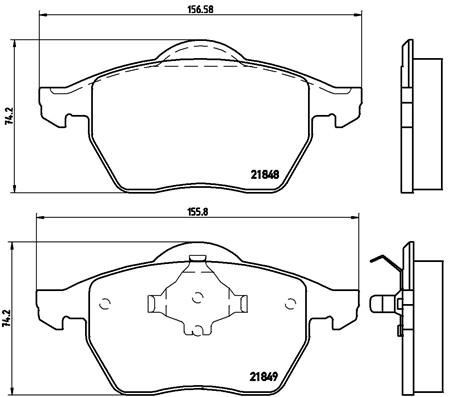 BREMBO P 85 039: Piduriklotsid PRIME LINE koos lisadega, koos stopperrõngaga, koos kokkusurumisvastase plekiga
