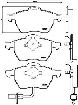 BREMBO P 85 060: Piduriklotsid PRIME LINE koos lisadega, koos stopperrõngaga, koos kokkusurumisvastase plekiga
