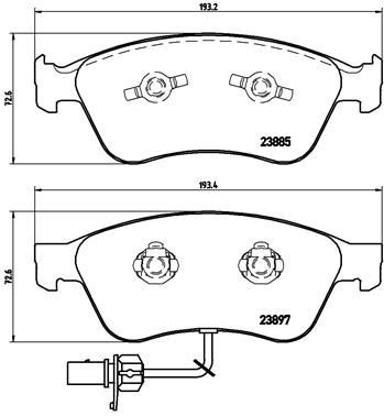 BREMBO P 85 087: Piduriklotsid PRIME LINE koos lisadega, koos stopperrõngaga, koos kokkusurumisvastase plekiga