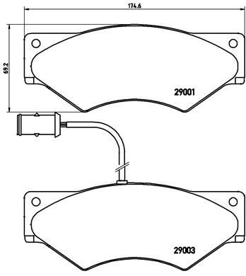 BREMBO P A6 007: Piduriklotsid PRIME LINE ilma lisavarustuseta, koos kokkusurumisvastase plekiga