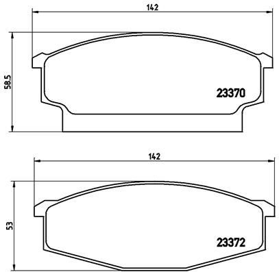 BREMBO P B1 001: Piduriklotsid PRIME LINE ilma lisavarustuseta, koos kokkusurumisvastase plekiga