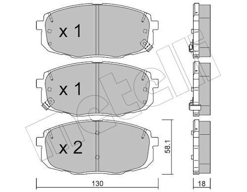 METELLI 22-0513-1: Piduriklotsid