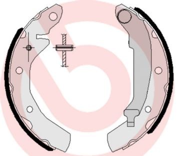 BREMBO S 15 501: Set saboti frana ESSENTIAL LINE cu maneta frana de mana