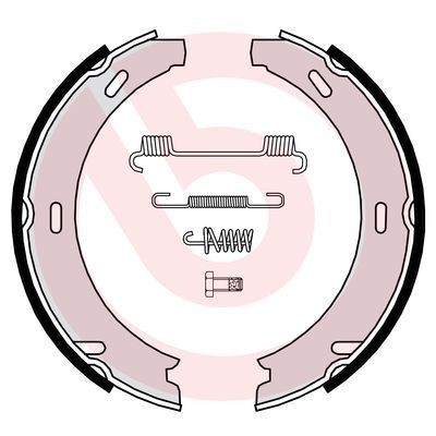 BREMBO S 50 507: Set saboti frana, frana de mana ESSENTIAL LINE cu acceasorii