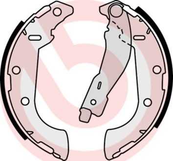 BREMBO S 61 521: Set saboti frana ESSENTIAL LINE cu maneta frana de mana