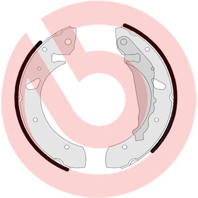 BREMBO S 83 507: Set saboti frana ESSENTIAL LINE cu maneta frana de mana