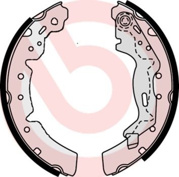 BREMBO S 83 510: Set saboti frana ESSENTIAL LINE cu maneta frana de mana