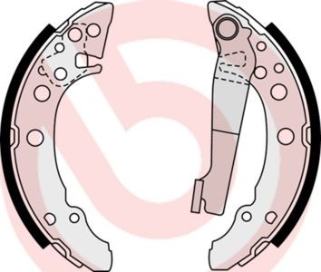 BREMBO S 85 535: Set saboti frana ESSENTIAL LINE cu maneta frana de mana