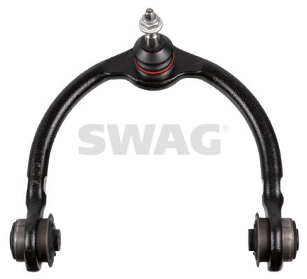 SWAG 33 10 2045: Brat, suspensie roata deasupra, Axa fata stanga, Axa fata dreapta, Otel, cu piuliță de siguranță, cu lagăre din cauciuc, cu articulatie de sarcina/ghidare