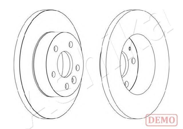 ASHIKA 60-00-056C: Disc de frână punte fata, Ř: 241,6mm, ventilat, Ř: 241,6mm, lacuit