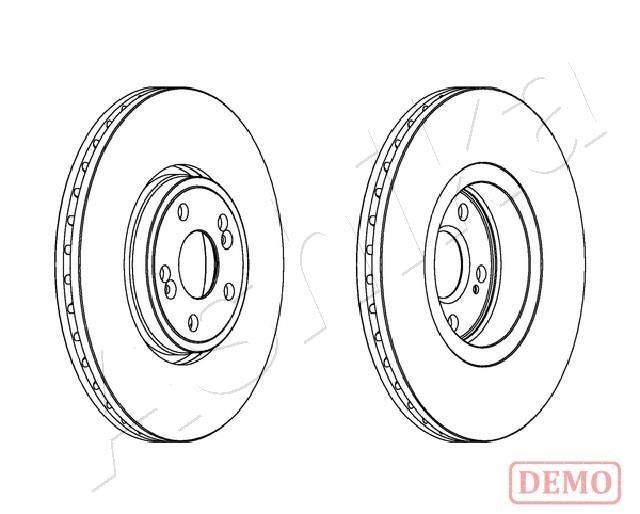 ASHIKA 60-00-0704C: Disc de frână punte fata, Ř: 324mm, ventilat, Ř: 324mm, lacuit