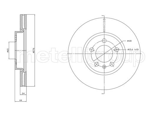 CIFAM 800-1842C: Piduriketas Ø: 276,0mm, õhutusega, Ø: 276,0mm, värvitud