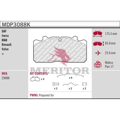 MERITOR MDP3141: Plăcuțe de frână BRAKE PAD