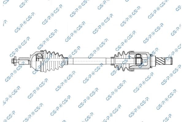 GSP 202518: Semiasse Assale posteriore Sx, 570mm
