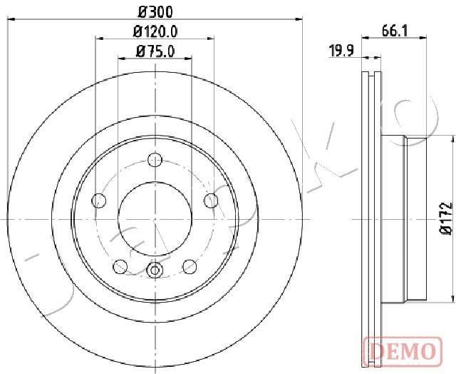 JAPKO 610101C: Piduriketas Tagasild, Ø: 300mm, õhutusega, Ø: 300mm, värvitud