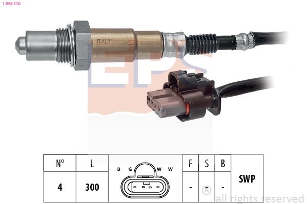 EPS 1.998.510: Lambda andur Made in Italy - OE Equivalent
