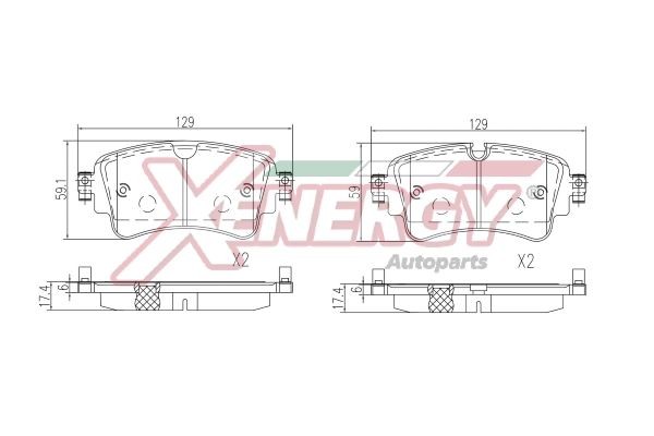 AP XENERGY X41403: Piduriklotsid