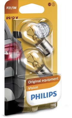 PHILIPS 12499B2: Hõõgpirn, Suunatuli 12V, P21/5W, Pallikujuline lamp