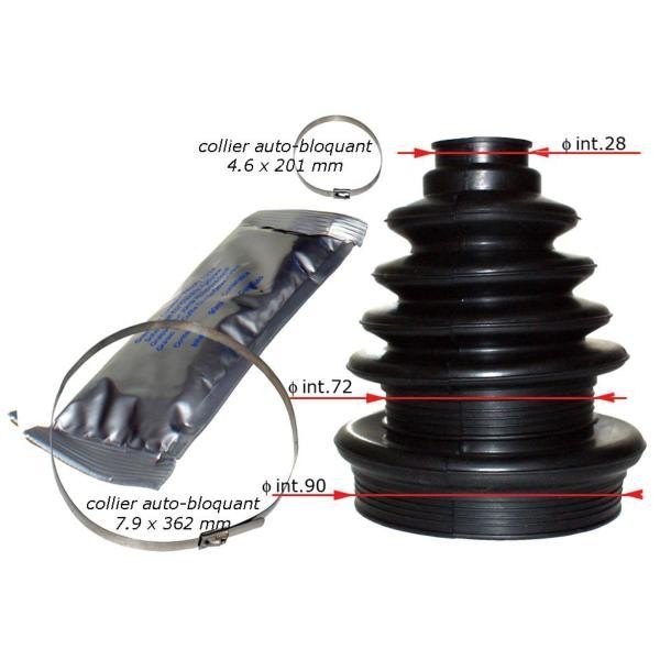 PLANET TECH PL7103: Jeu de joint-soufflet, arbre de commande avec matériel de montage/fixation, avec colliers