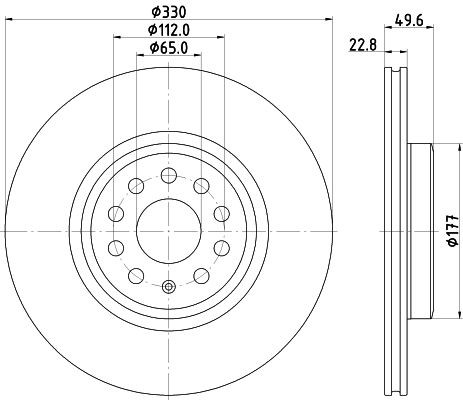 MINTEX MDC3000C: Piduriketas Ø: 330mm, sisemine õhutus, Ø: 330mm, kaetud, ilma rattakeskmeta, ilma rattalaagrita, ilma rattakinnituspoltideta