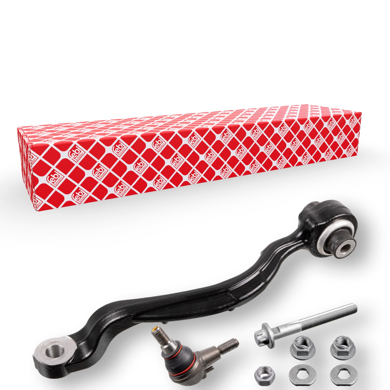 FEBI BILSTEIN 175409: Bras de suspension ProKit inférieur, Essieu avant droit, Aluminium, avec écrou de blocage, avec rotule de suspension, avec roulement, avec vis