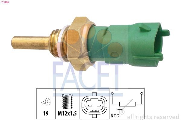 FACET 7.3408: Senzor, temperatura combustibil Made in Italy - OE Equivalent