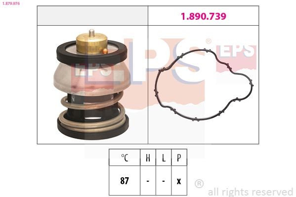 EPS 1.879.976: Termostatas, aušinimo skystis Made in Italy - OE Equivalent 87°C