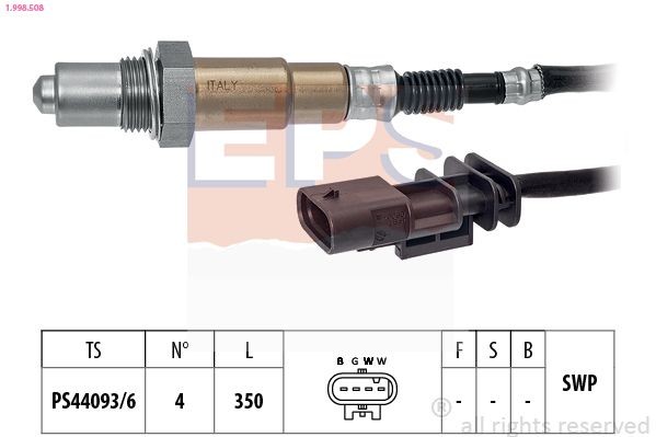 EPS 1.998.508: Lambda andur Made in Italy - OE Equivalent