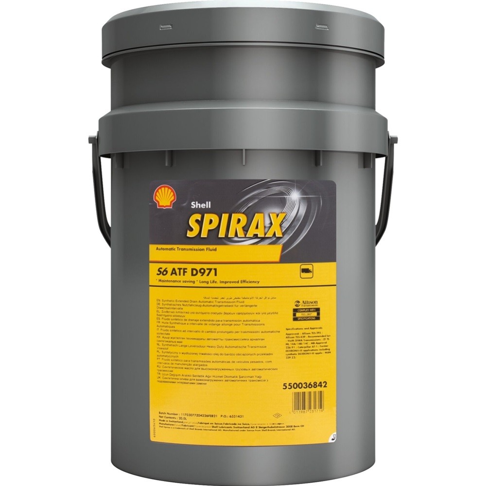 SHELL 550059554: Automaatkäigukasti õli Spirax S6 ATF D971 20l Spirax, S6 ATF D971