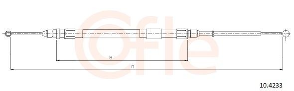COFLE 92.10.4233: Cablu, frana de parcare 1584mm, 1584mm