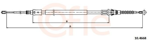 COFLE 92.10.4668: Tross, seisupidur 2067/1207mm, 2067/1207mm, 2067mm