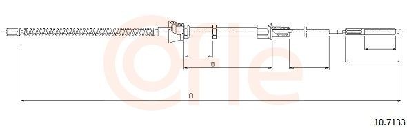 COFLE 92.10.7133: Cablu, frana de parcare 1395/800mm, 1395/800mm, 1395mm